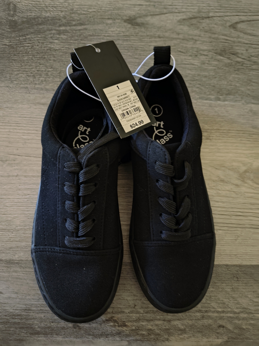 Art Class Kid's Black Canvas Sneakers